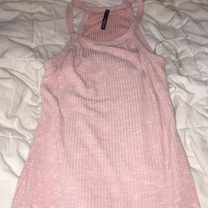 Pink over knee dress